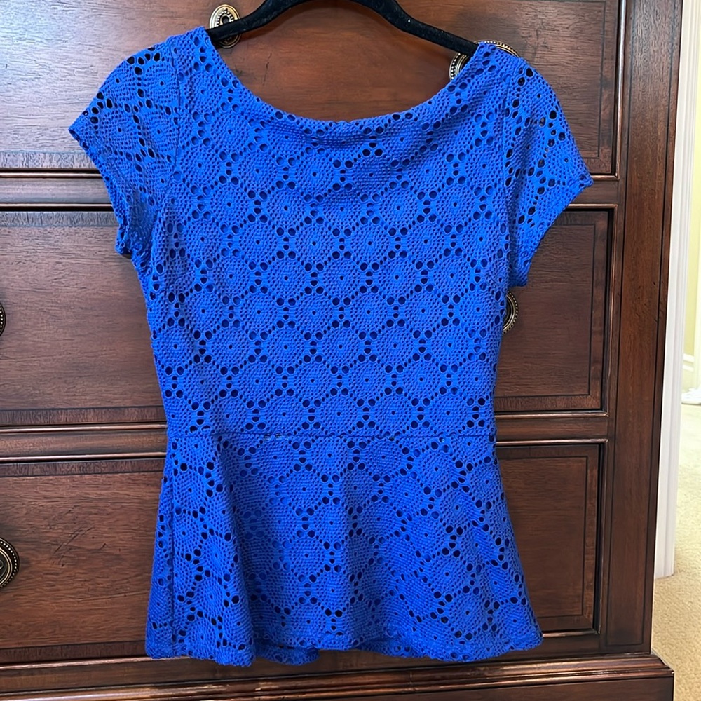 BR Lace Peplum Top